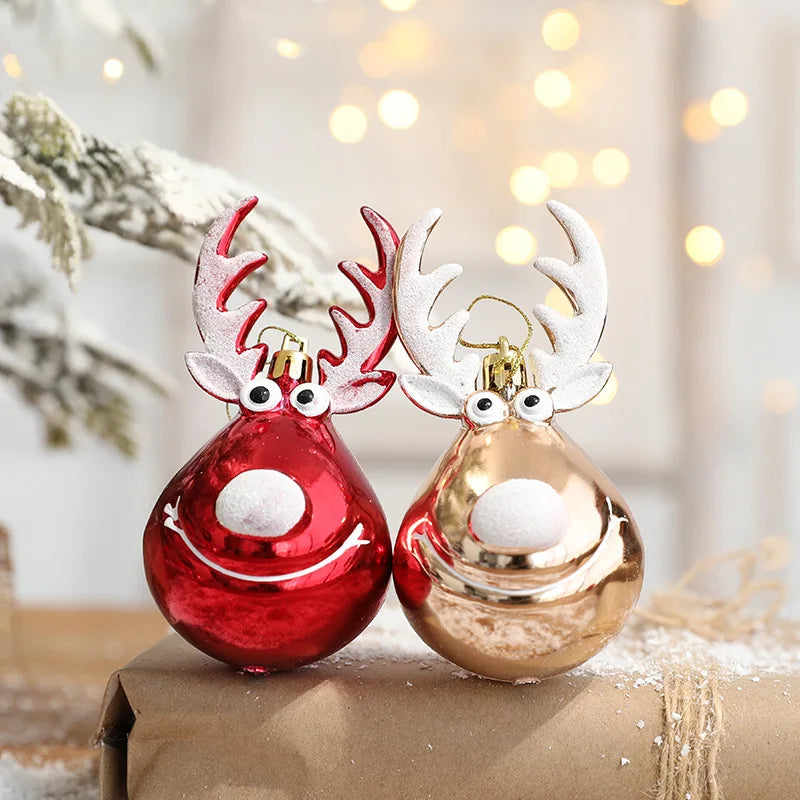 š Elk Christmas Balls ā 2pcs Tree Ornaments For Home & Party Decor āØ