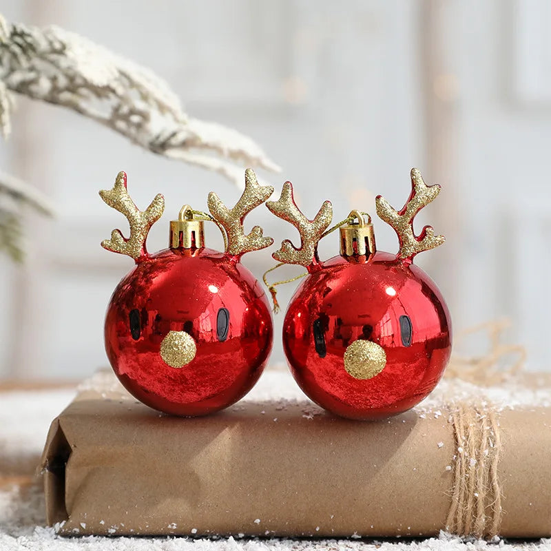 š Elk Christmas Balls ā 2pcs Tree Ornaments For Home & Party Decor āØ
