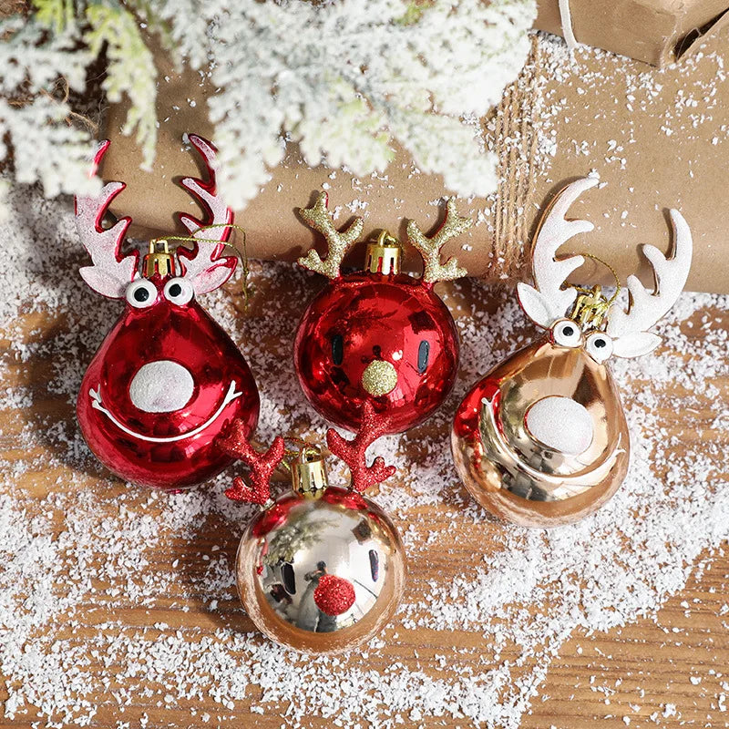 š Elk Christmas Balls ā 2pcs Tree Ornaments For Home & Party Decor āØ