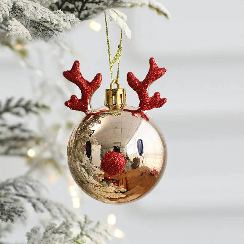 š Elk Christmas Balls ā 2pcs Tree Ornaments For Home & Party Decor āØ