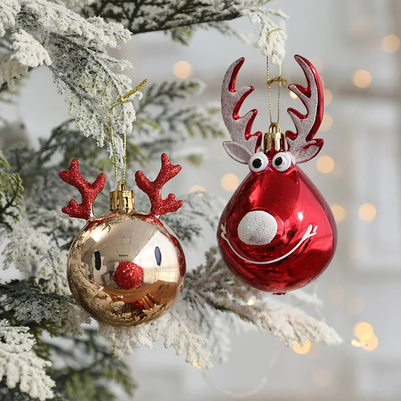 š Elk Christmas Balls ā 2pcs Tree Ornaments For Home & Party Decor āØ