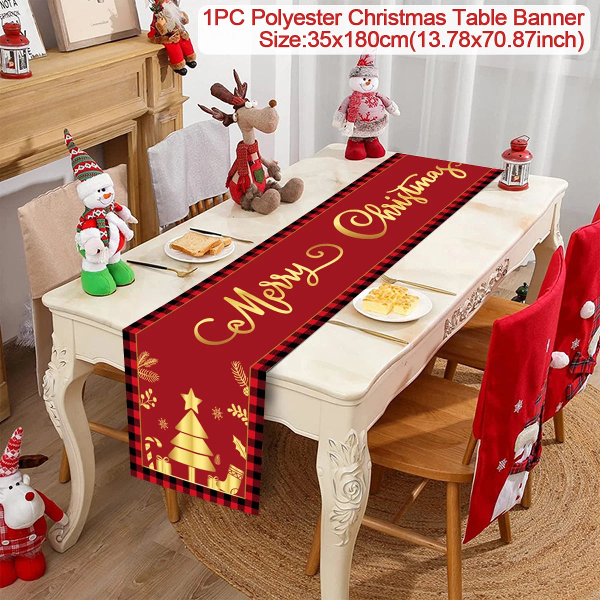 Merry Christmas Table Runner – Holiday Home Decor