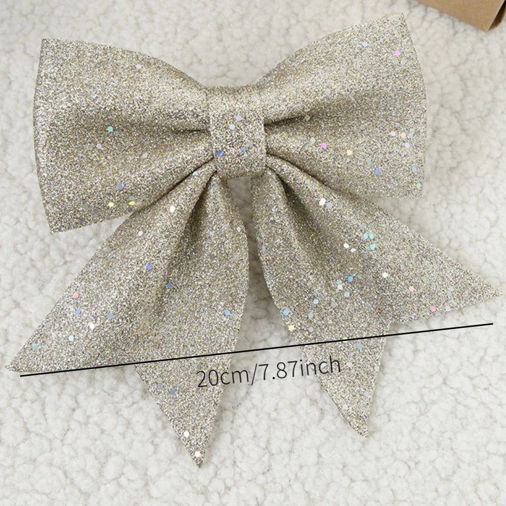 š 20cm Large Bows Christmas Tree Bowknot Ornaments ā Perfect for Indoor & Outdoor Christmas Decorations š