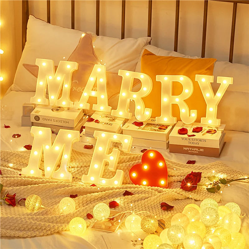 Luminous Letter Lamps β Christmas Party Glow