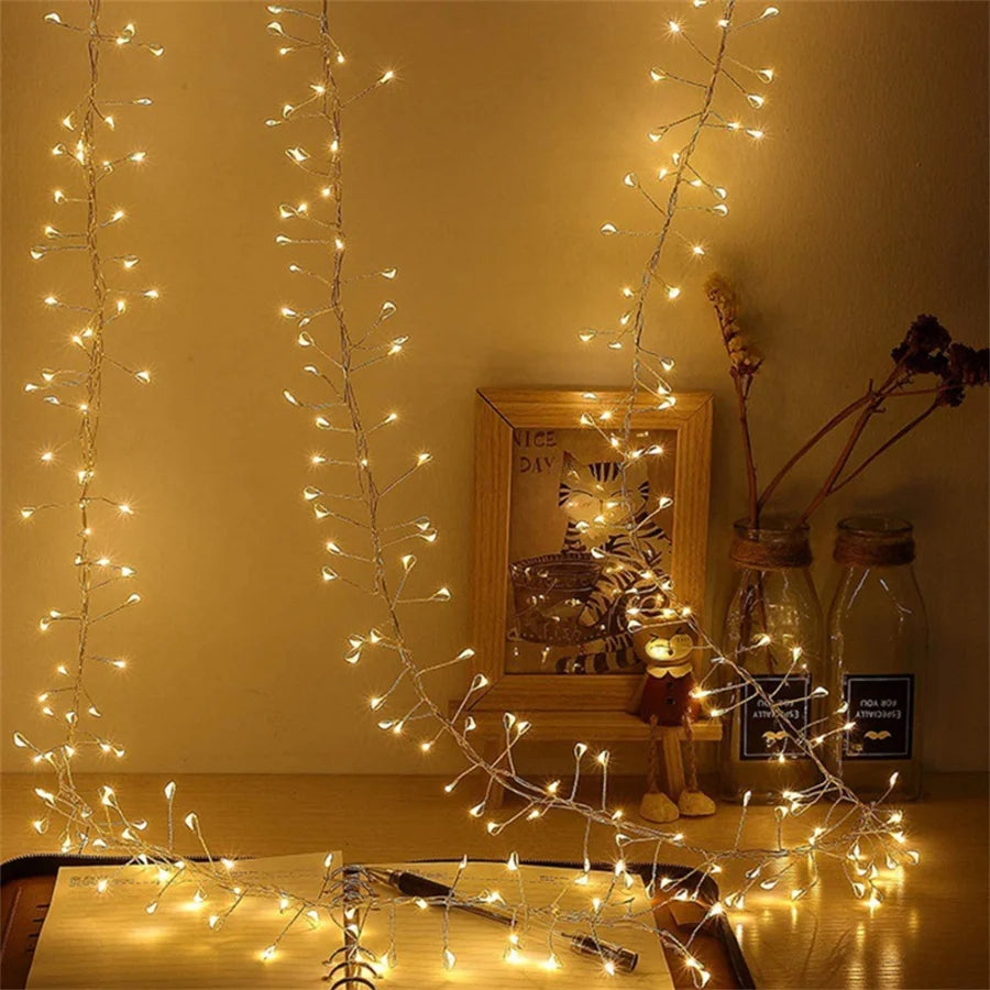 β¨ 3M/9M/12M Standard LED Christmas Garland Light β Starry Cluster Light with Remote, USB Powered π