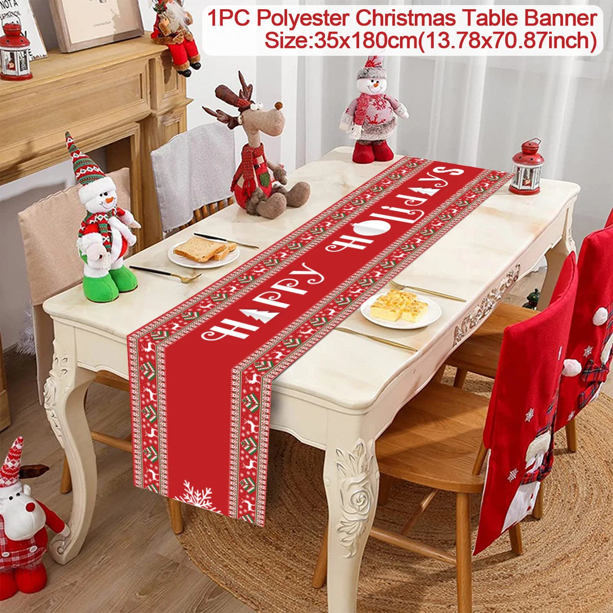 Merry Christmas Table Runner – Holiday Home Decor