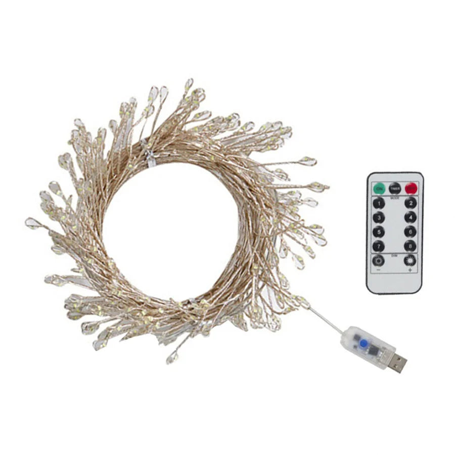 β¨ 3M/9M/12M Standard LED Christmas Garland Light β Starry Cluster Light with Remote, USB Powered π