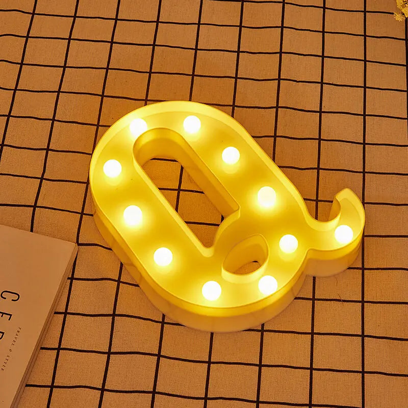 Luminous Letter Lamps β Christmas Party Glow