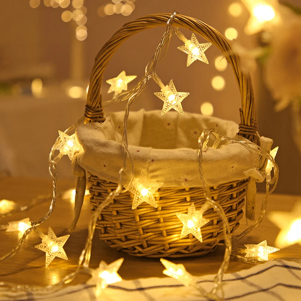 β¨ Star String Fairy Lights β Outdoor & Christmas Decor β¨