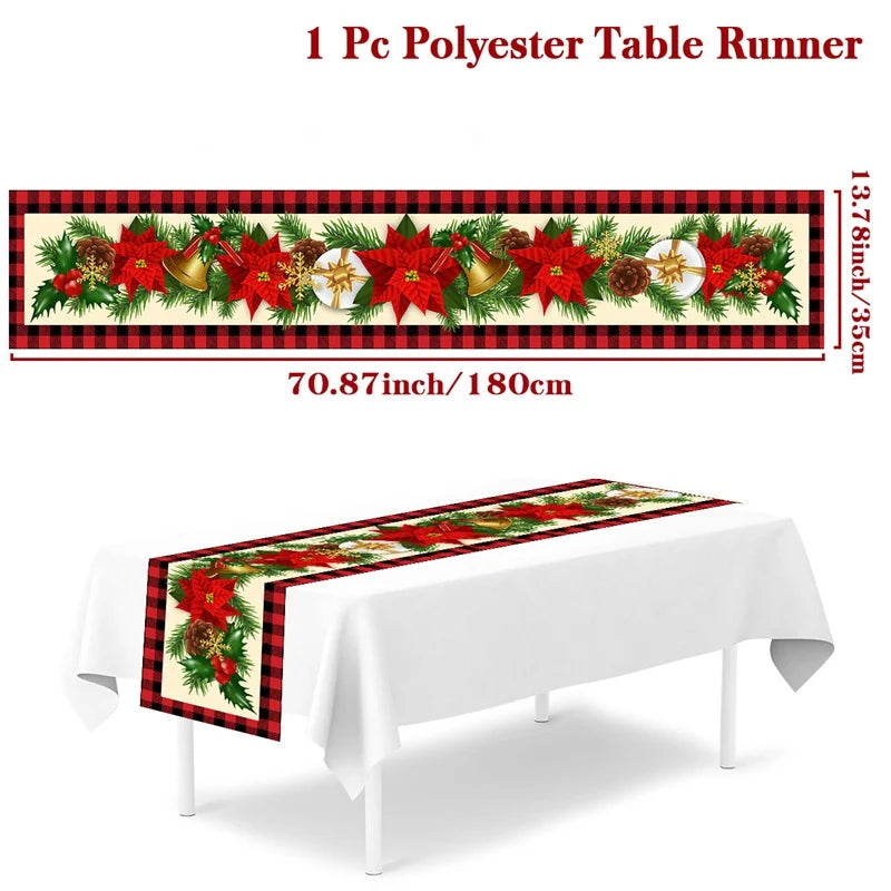 Merry Christmas Table Runner – Holiday Home Decor