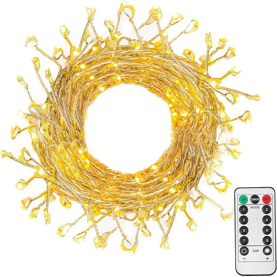 β¨ 3M/9M/12M Standard LED Christmas Garland Light β Starry Cluster Light with Remote, USB Powered π