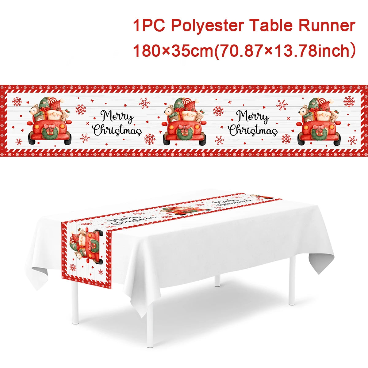 Merry Christmas Table Runner – Holiday Home Decor