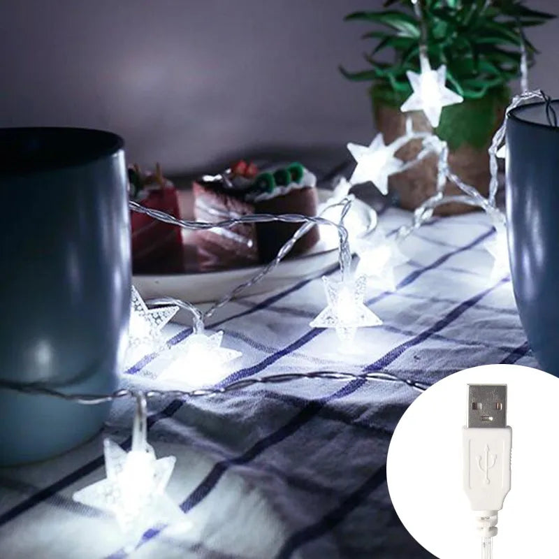 β¨ Star String Fairy Lights β Outdoor & Christmas Decor β¨