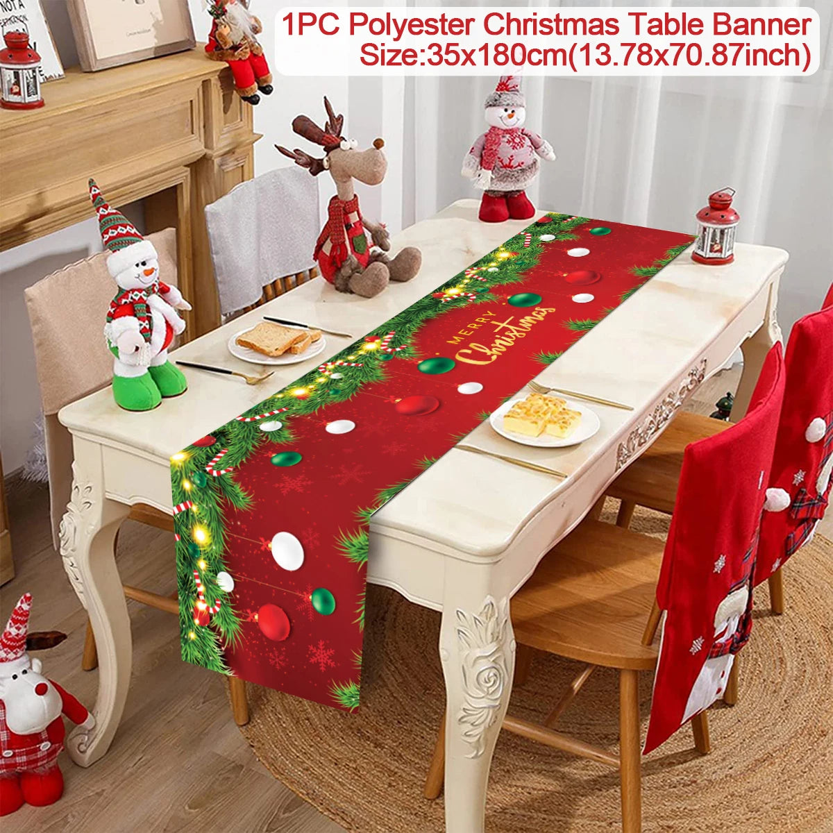 Merry Christmas Table Runner – Holiday Home Decor