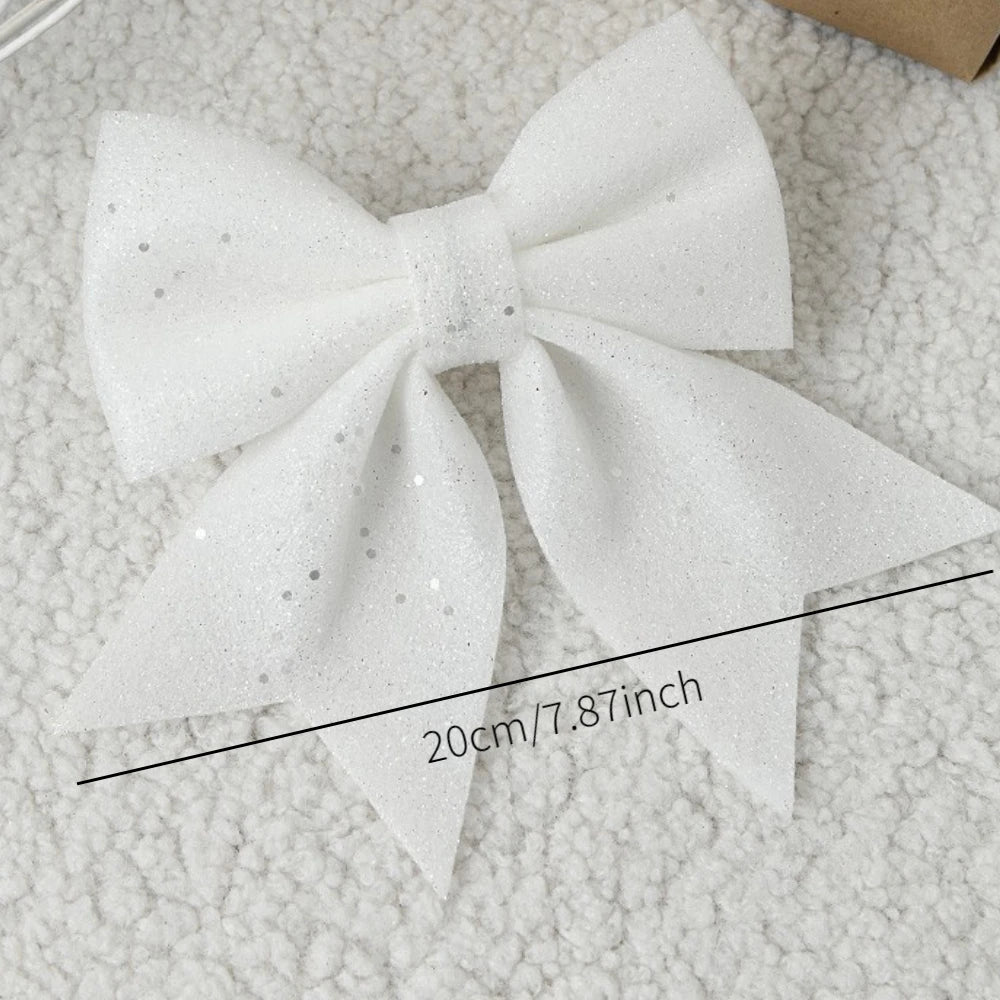 š 20cm Large Bows Christmas Tree Bowknot Ornaments ā Perfect for Indoor & Outdoor Christmas Decorations š
