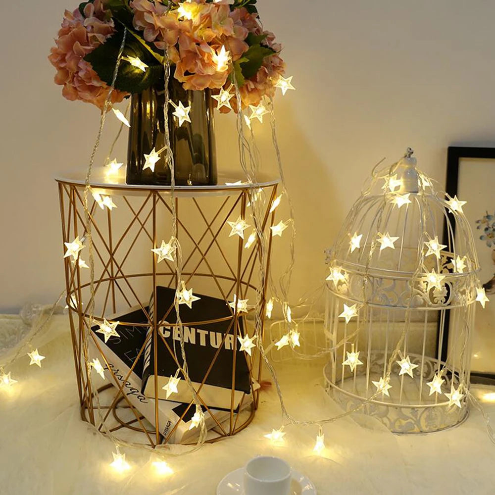 β¨ Star String Fairy Lights β Outdoor & Christmas Decor β¨