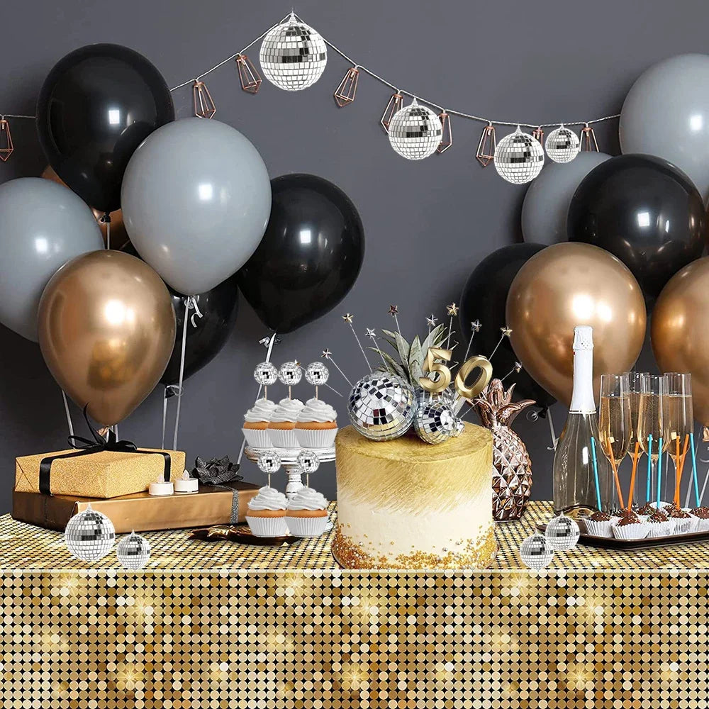 π 2-10cm Mirror Disco Balls π β¨ 70s Party & Wedding Decorations β¨