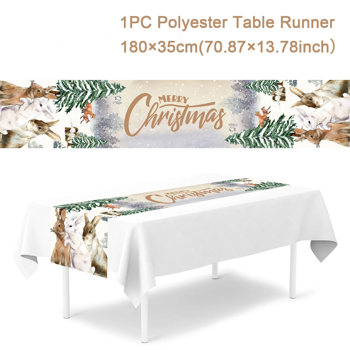 Merry Christmas Table Runner – Holiday Home Decor
