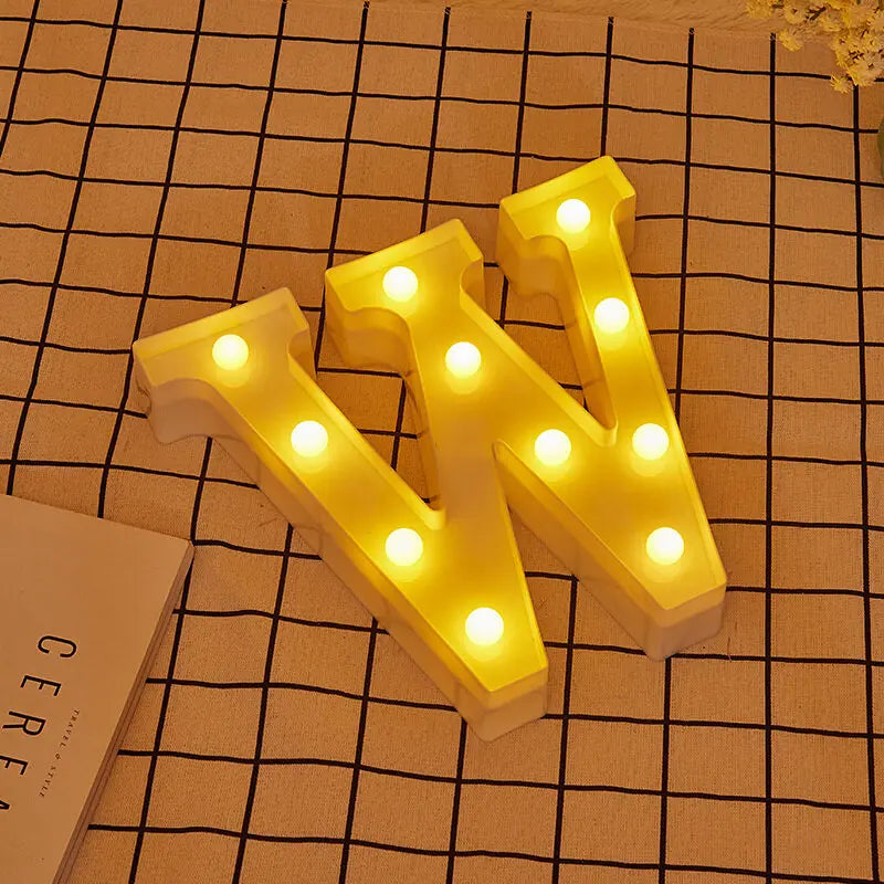 Luminous Letter Lamps β Christmas Party Glow