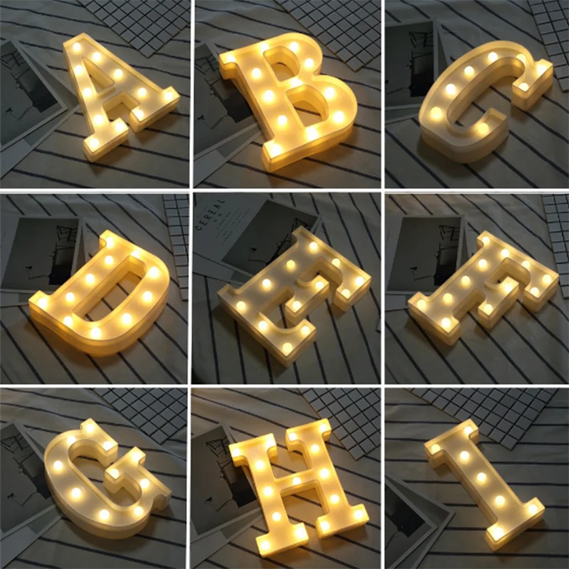 Luminous Letter Lamps β Christmas Party Glow