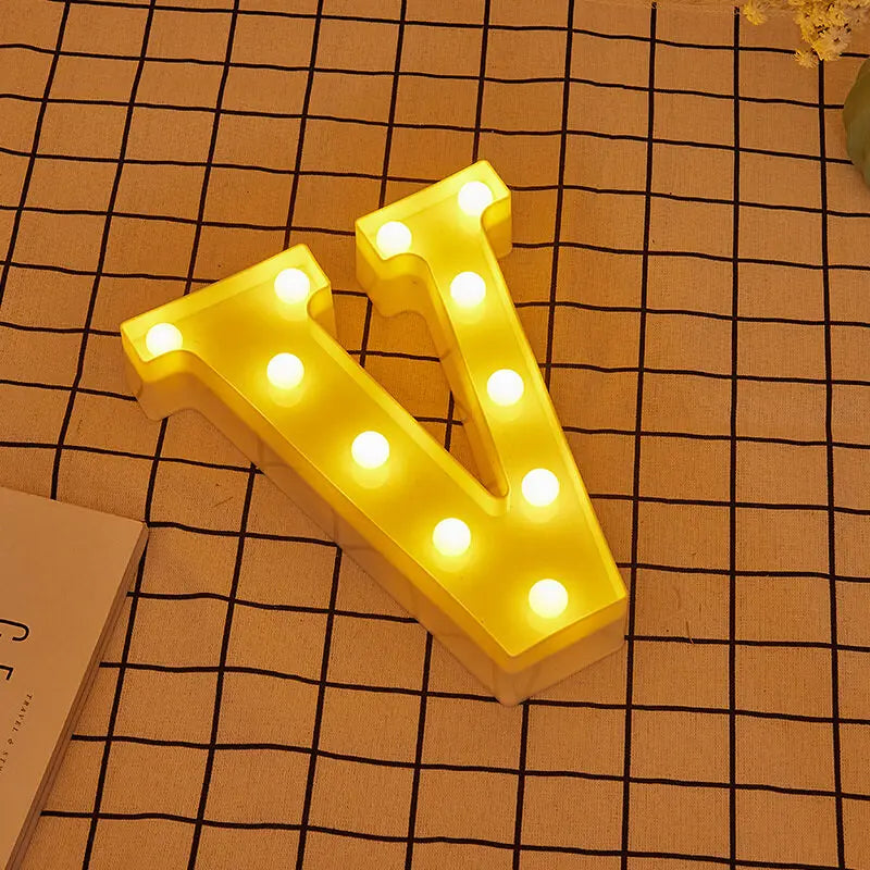 Luminous Letter Lamps β Christmas Party Glow