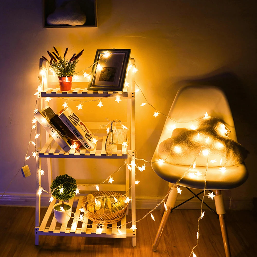 β¨ Star String Fairy Lights β Outdoor & Christmas Decor β¨
