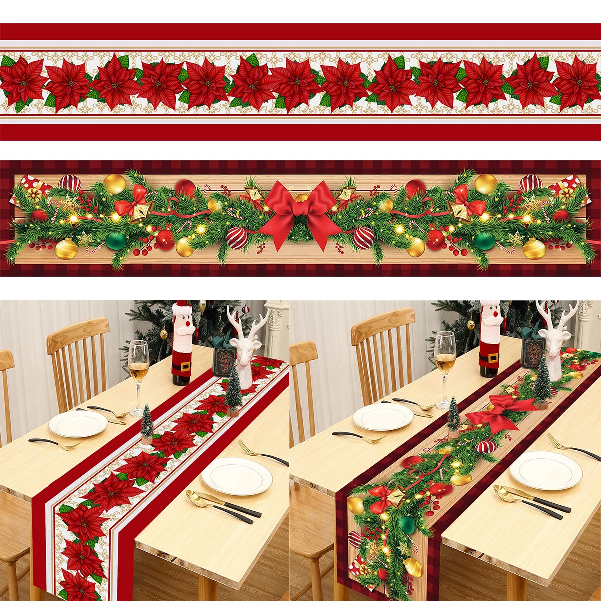 Merry Christmas Table Runner – Holiday Home Decor