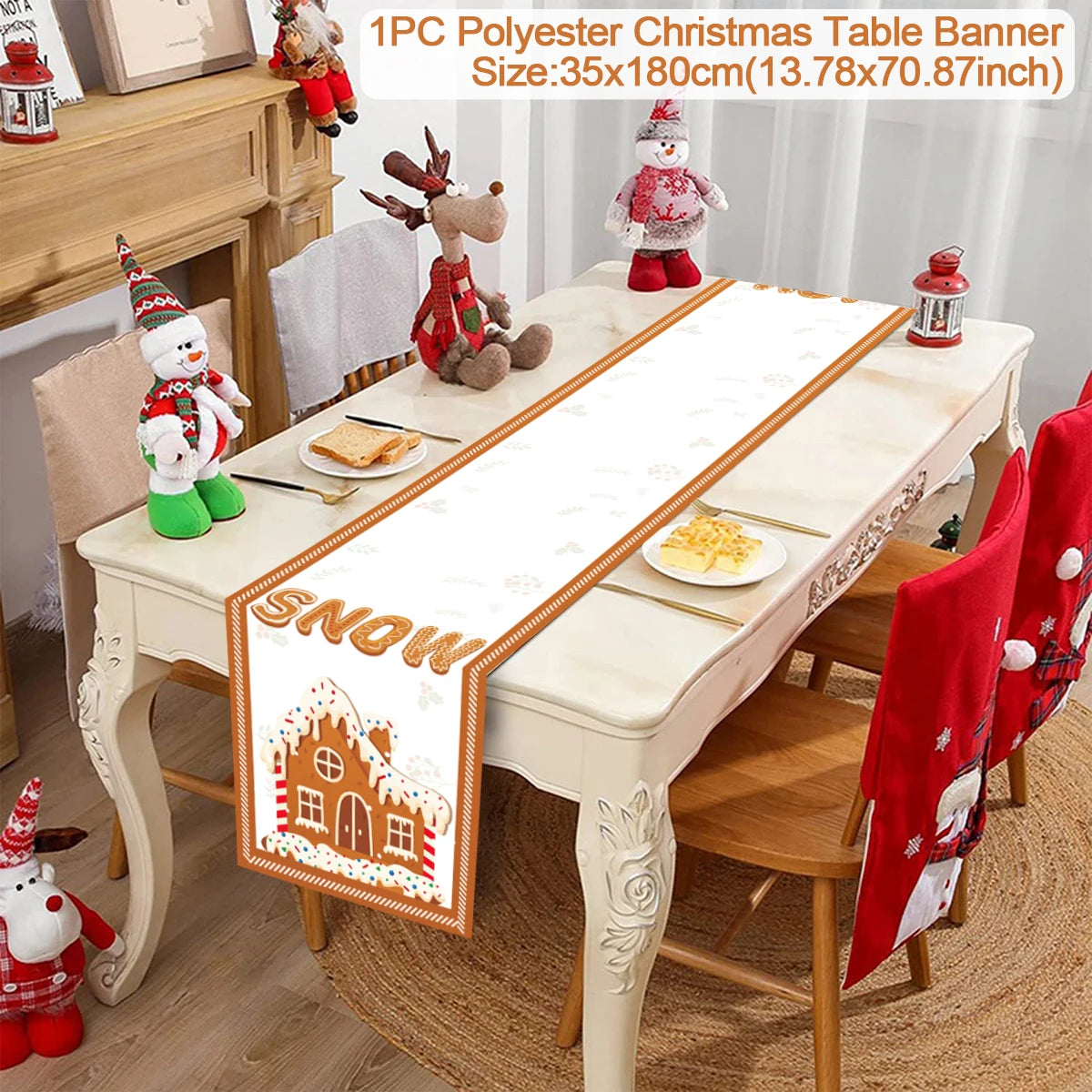 Merry Christmas Table Runner – Holiday Home Decor