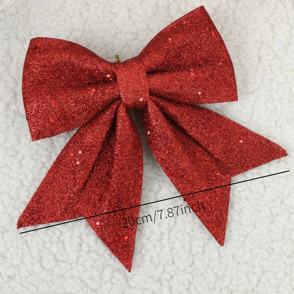 š 20cm Large Bows Christmas Tree Bowknot Ornaments ā Perfect for Indoor & Outdoor Christmas Decorations š