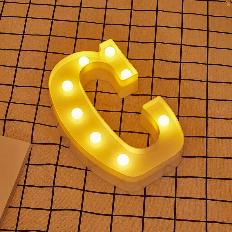 Luminous Letter Lamps β Christmas Party Glow