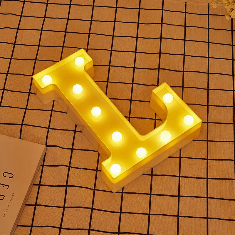 Luminous Letter Lamps β Christmas Party Glow