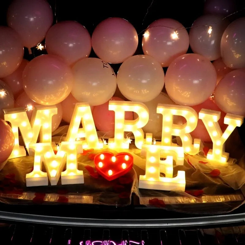 Luminous Letter Lamps β Christmas Party Glow