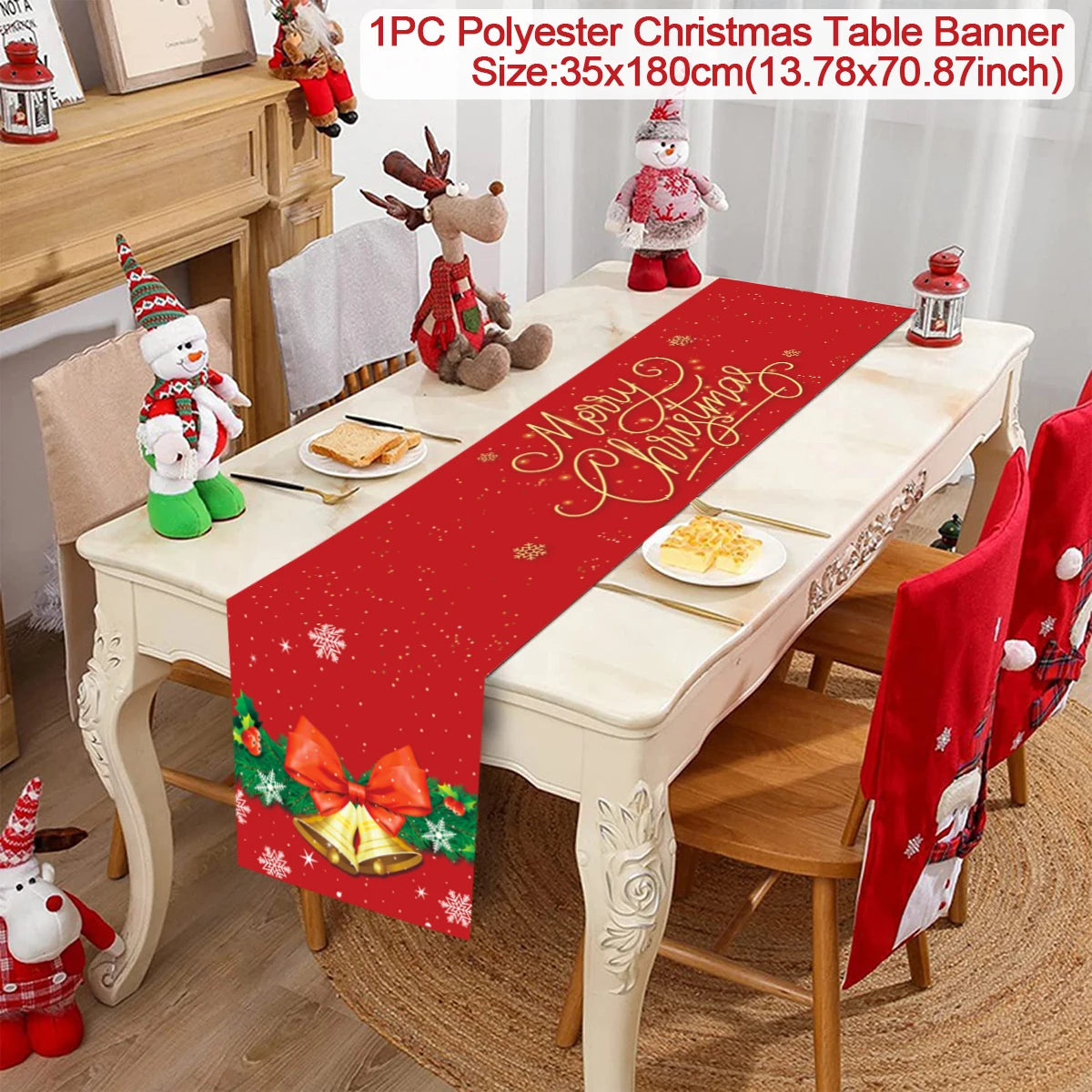 Merry Christmas Table Runner – Holiday Home Decor