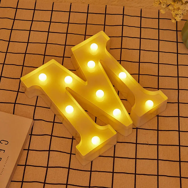 Luminous Letter Lamps β Christmas Party Glow