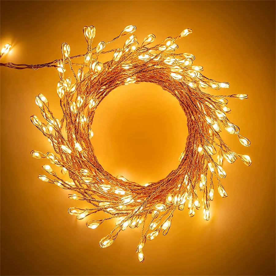 β¨ 3M/9M/12M Standard LED Christmas Garland Light β Starry Cluster Light with Remote, USB Powered π