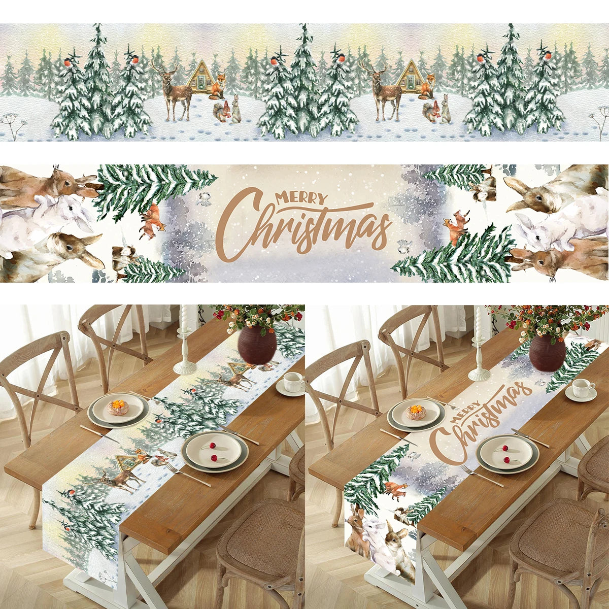 Merry Christmas Table Runner – Holiday Home Decor