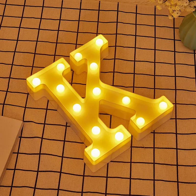 Luminous Letter Lamps β Christmas Party Glow