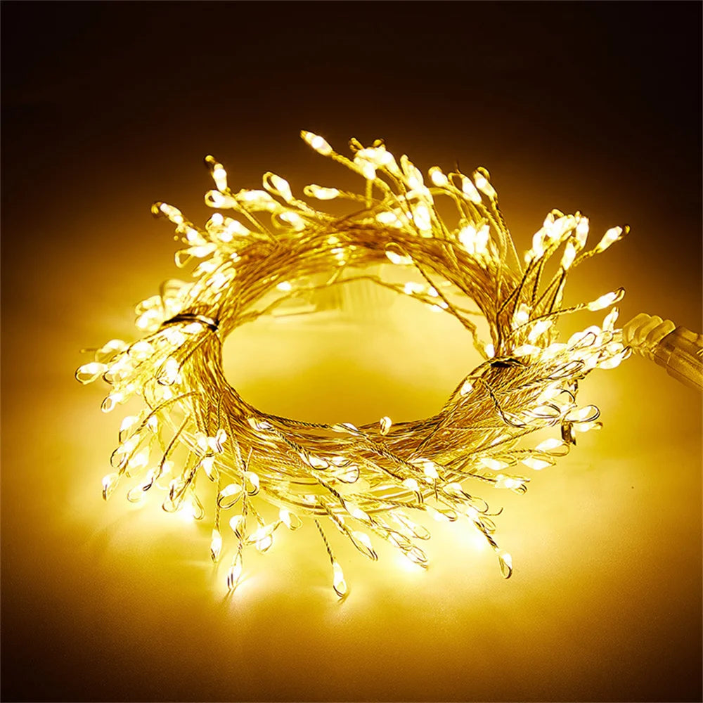 β¨ 3M/9M/12M Standard LED Christmas Garland Light β Starry Cluster Light with Remote, USB Powered π