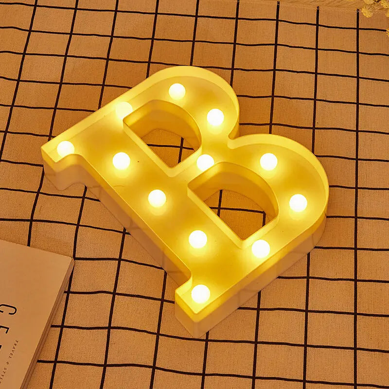 Luminous Letter Lamps β Christmas Party Glow