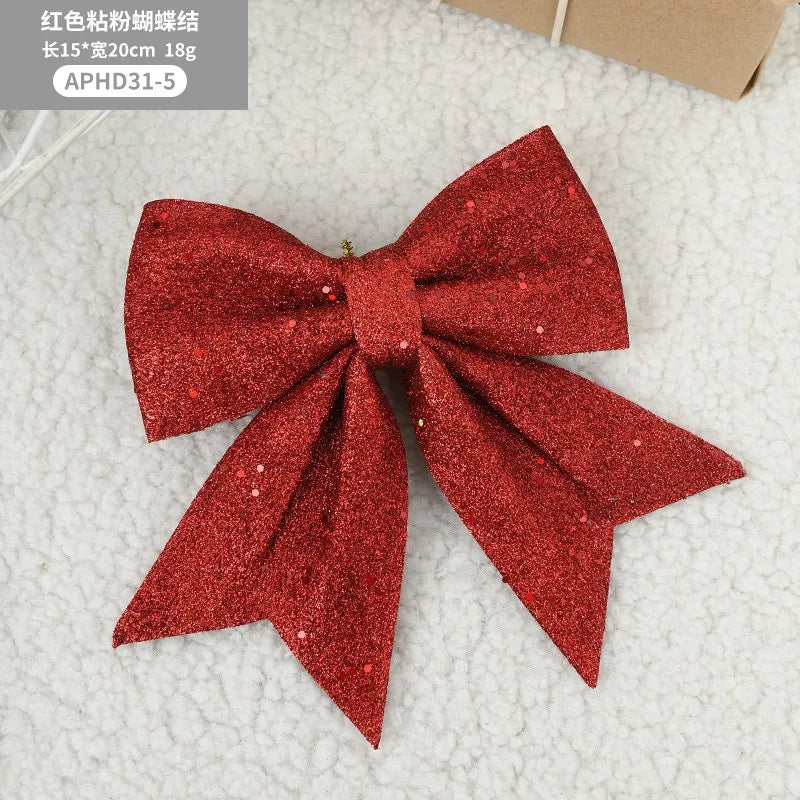 š 20cm Large Bows Christmas Tree Bowknot Ornaments ā Perfect for Indoor & Outdoor Christmas Decorations š