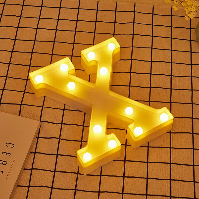 Luminous Letter Lamps β Christmas Party Glow