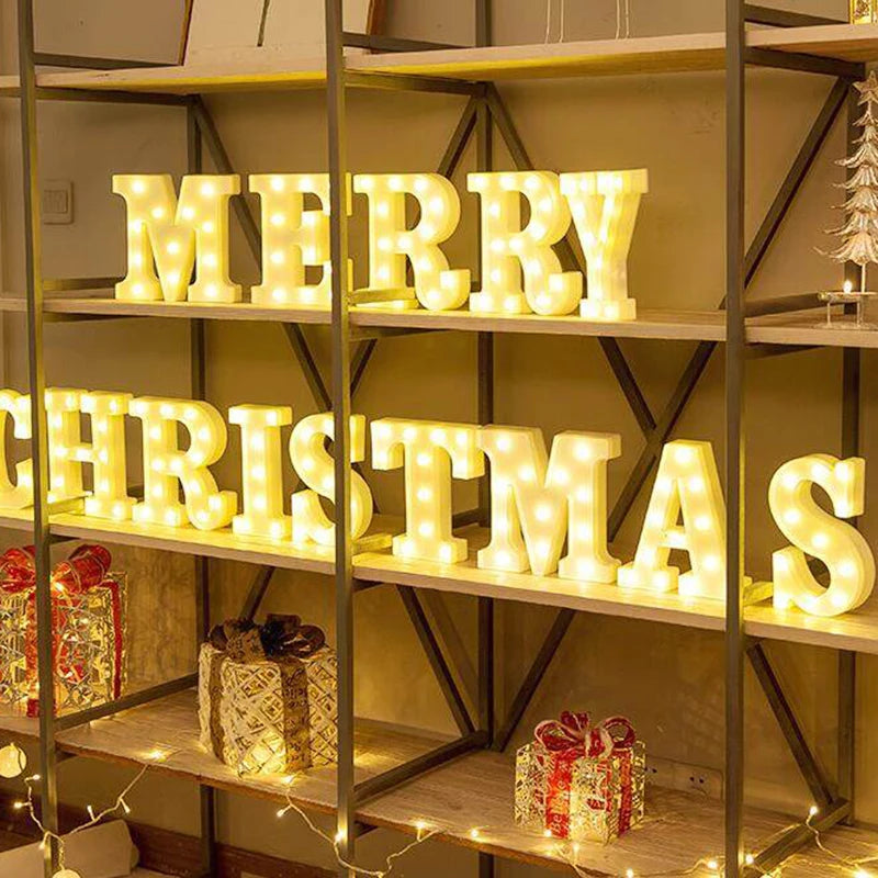 Luminous Letter Lamps β Christmas Party Glow