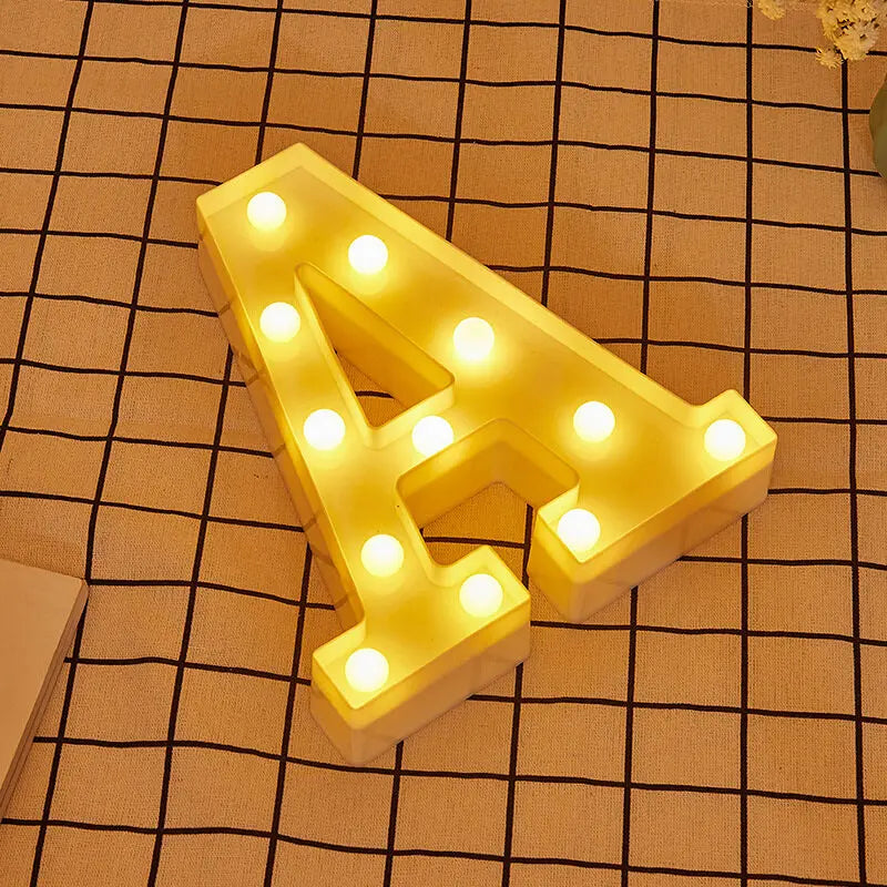 Luminous Letter Lamps β Christmas Party Glow