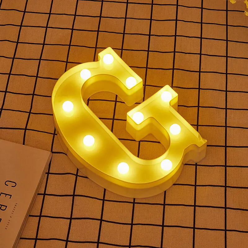 Luminous Letter Lamps β Christmas Party Glow