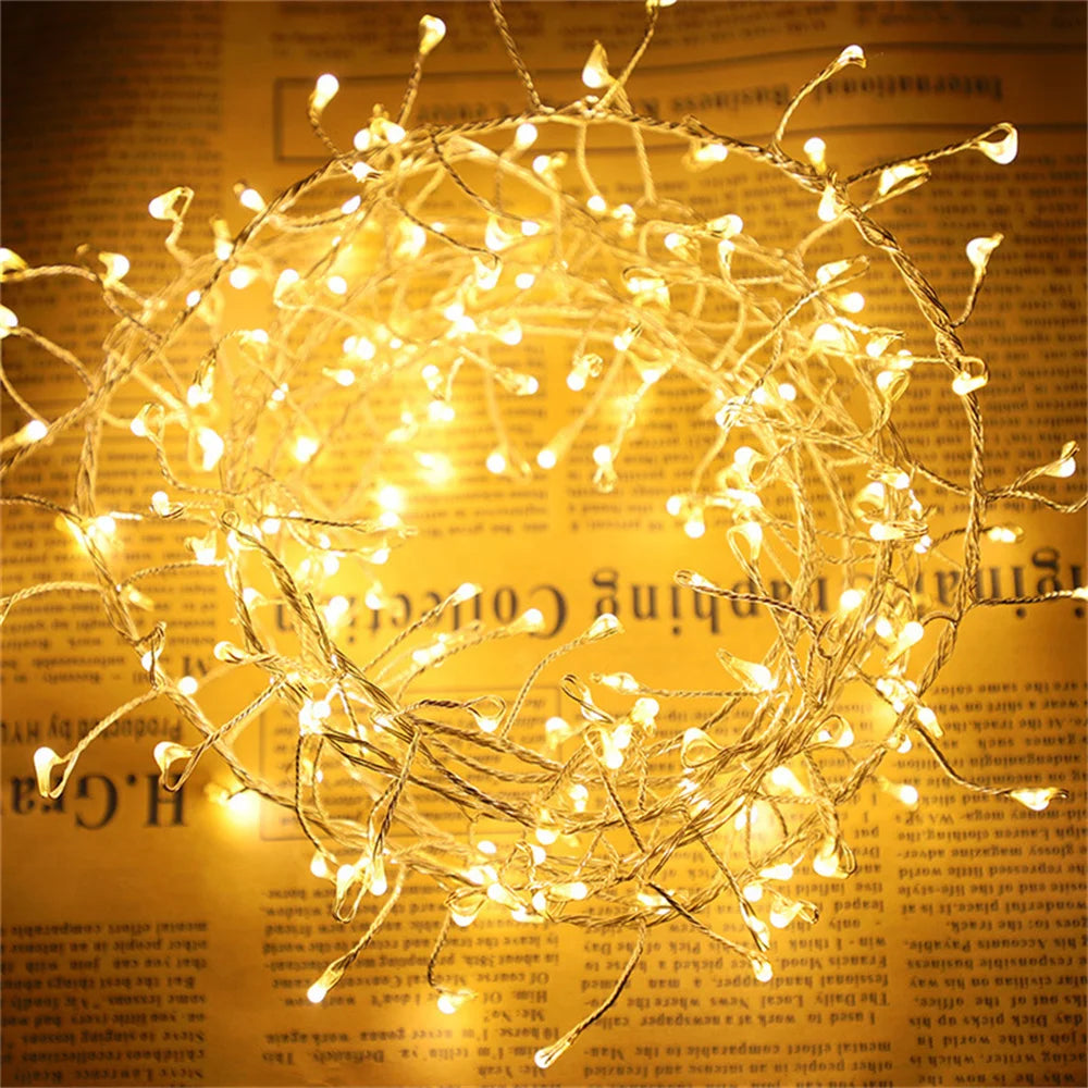 β¨ 3M/9M/12M Standard LED Christmas Garland Light β Starry Cluster Light with Remote, USB Powered π