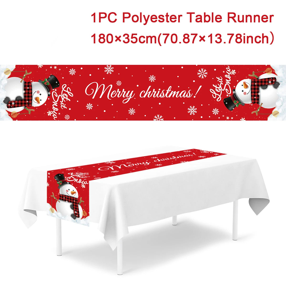 Merry Christmas Table Runner – Holiday Home Decor