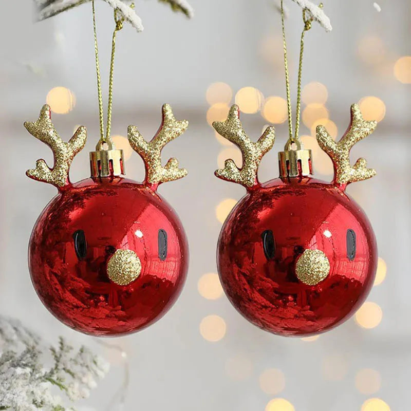 š Elk Christmas Balls ā 2pcs Tree Ornaments For Home & Party Decor āØ