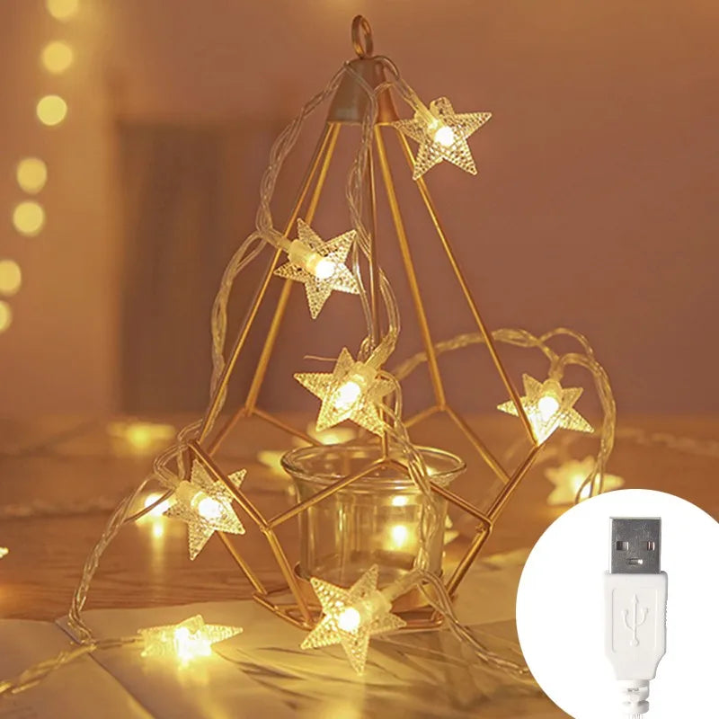 β¨ Star String Fairy Lights β Outdoor & Christmas Decor β¨