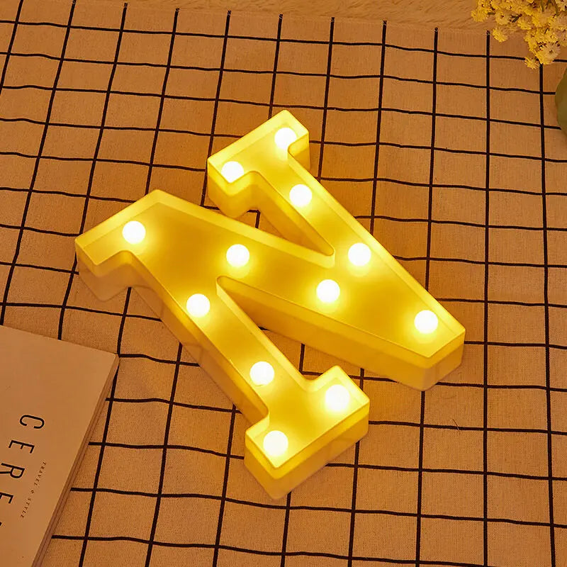 Luminous Letter Lamps β Christmas Party Glow