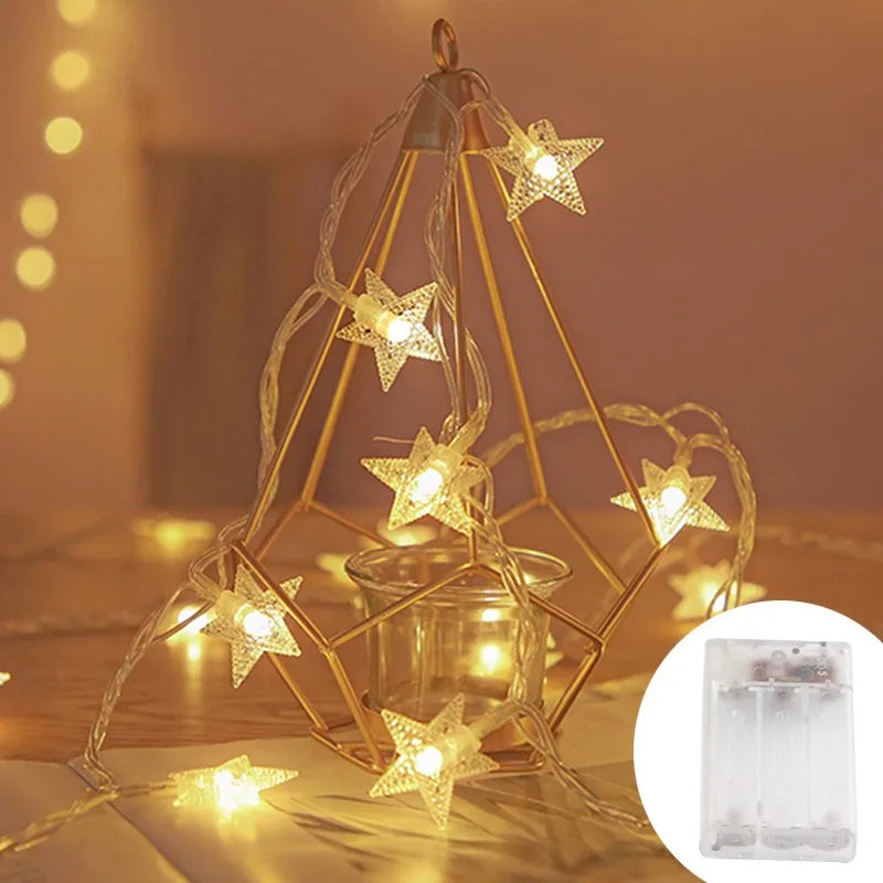 β¨ Star String Fairy Lights β Outdoor & Christmas Decor β¨
